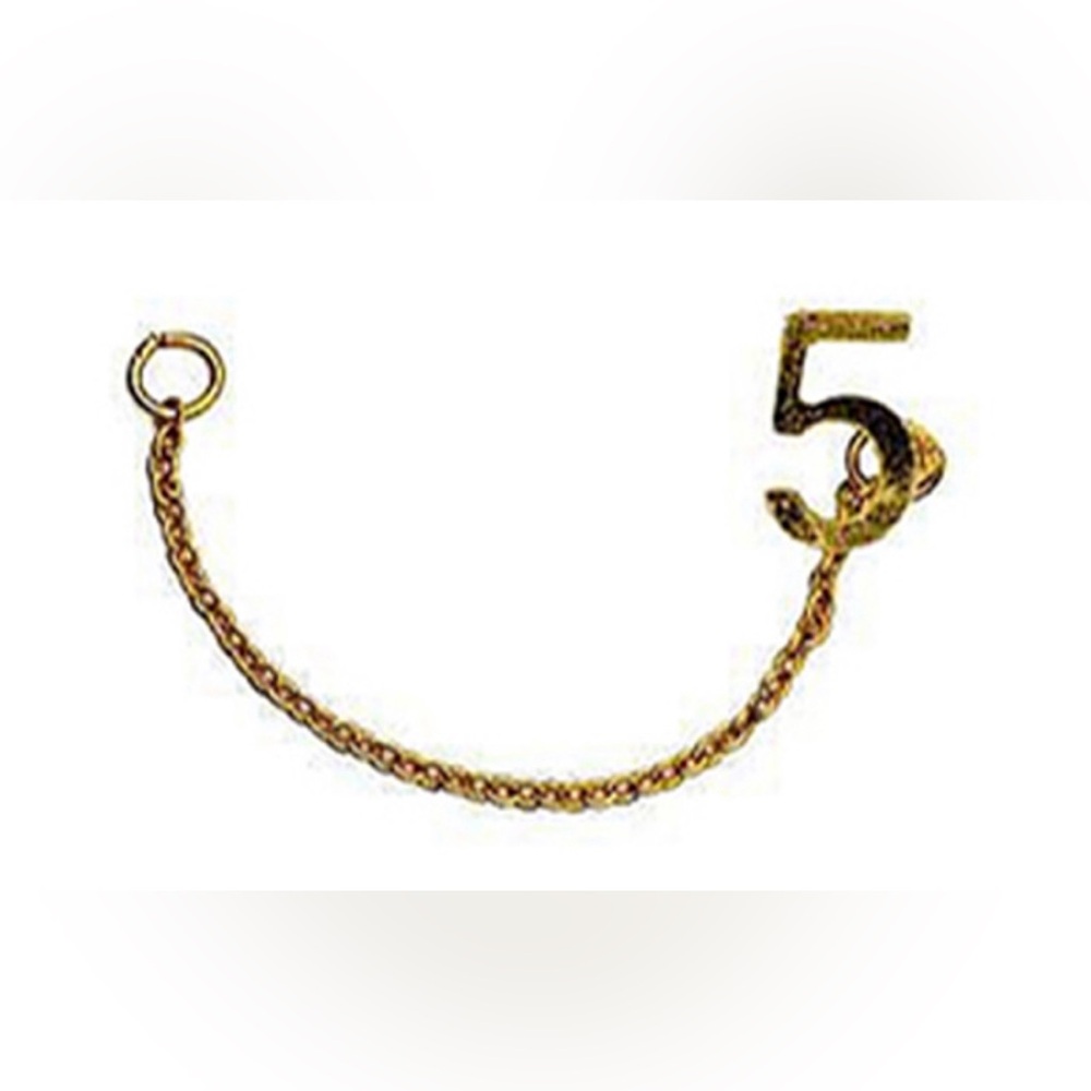 Vintage Girl Scouts 5-year Membership Numeral Guard Pin